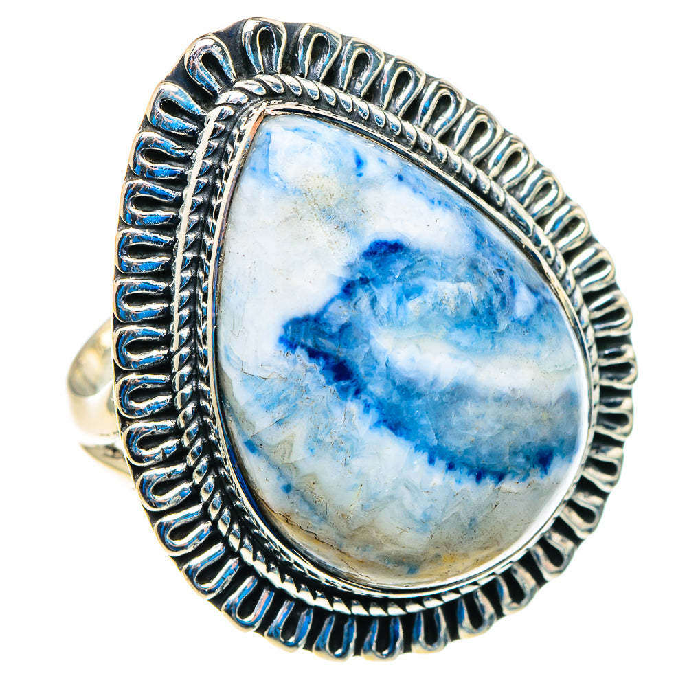 Blue Scheelite Rings handcrafted by Anasilvercos - RING92920