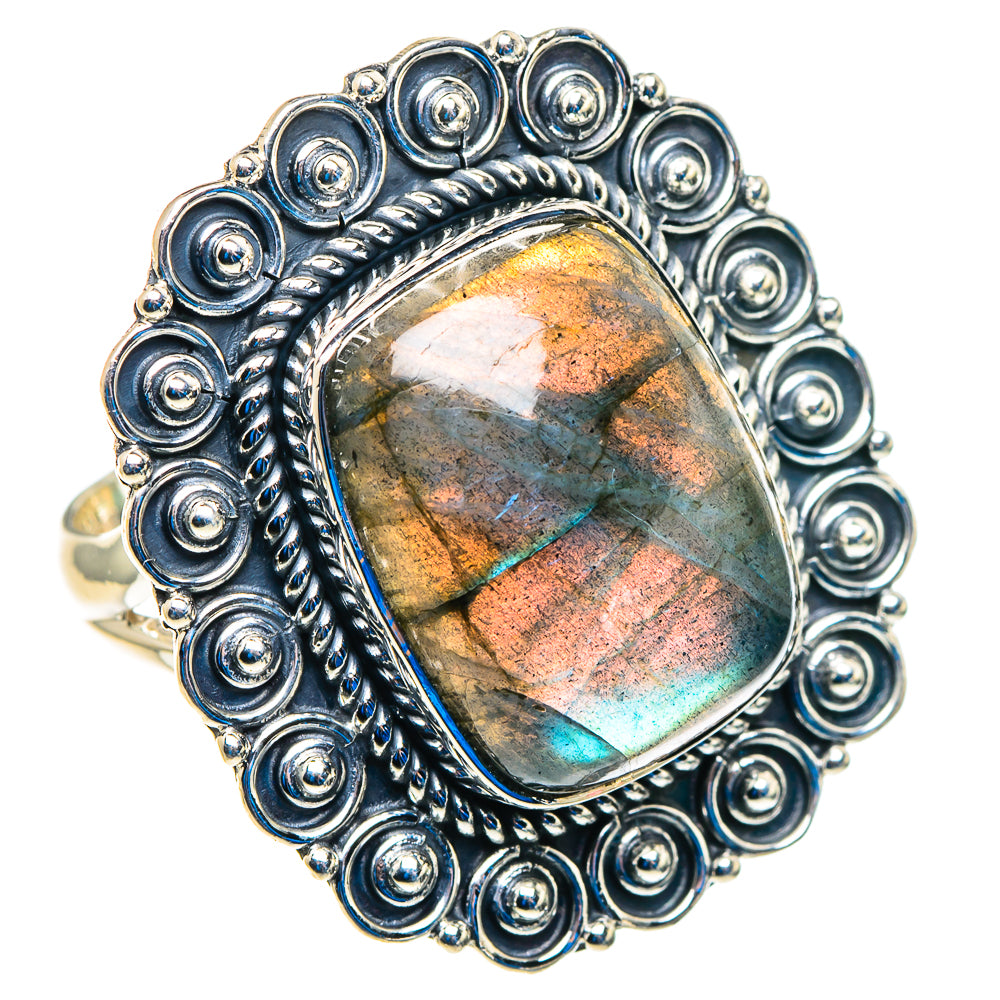 Labradorite Rings handcrafted by Anasilvercos - RING92923 - Photo 2