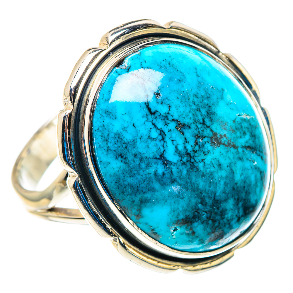 Tibetan Turquoise Rings handcrafted by Anasilvercos - RING92925