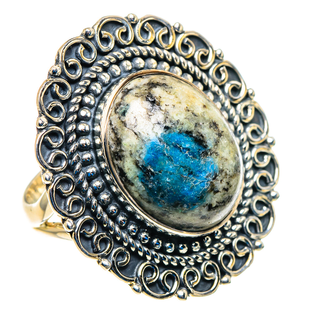 K2 Blue Azurite Rings handcrafted by Anasilvercos - RING92946 - Photo 2