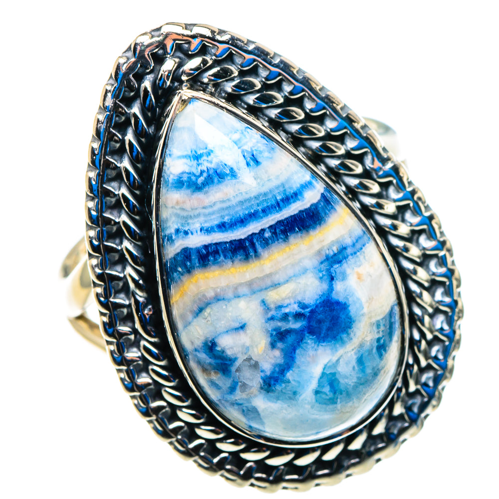 Blue Scheelite Rings handcrafted by Anasilvercos - RING92948