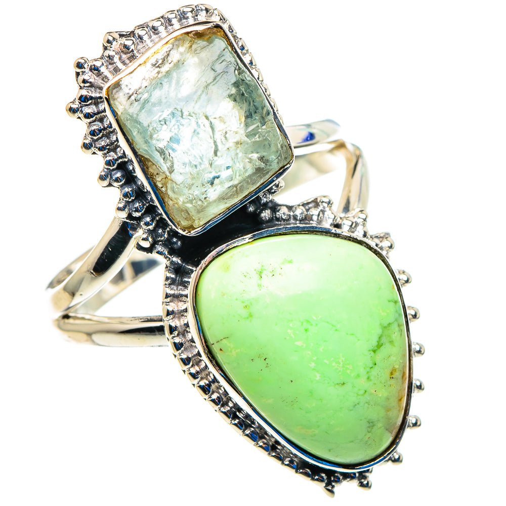 Lemon Chrysoprase Rings handcrafted by Anasilvercos - RING92965