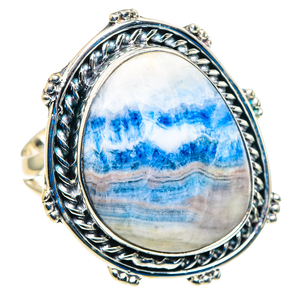 Blue Scheelite Rings handcrafted by Anasilvercos - RING92967