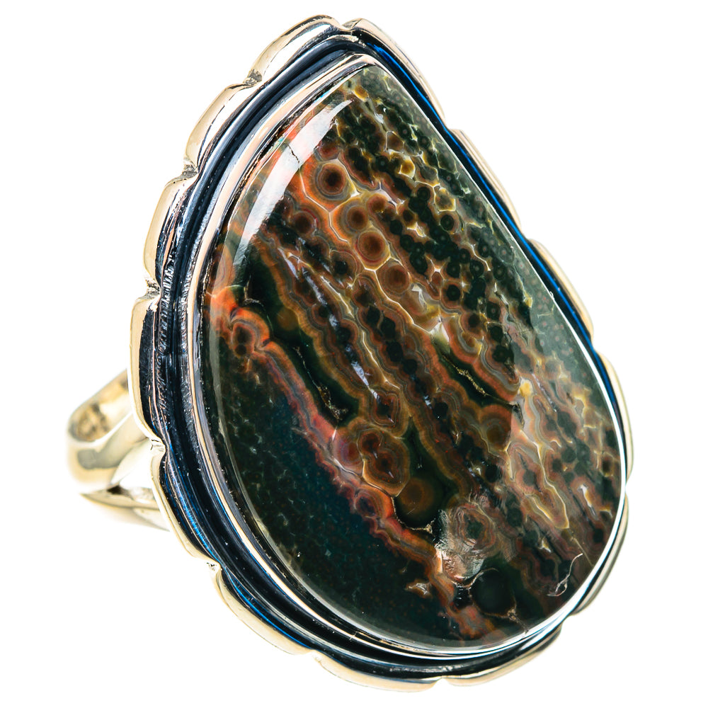 Ocean Jasper Rings handcrafted by Anasilvercos - RING92972