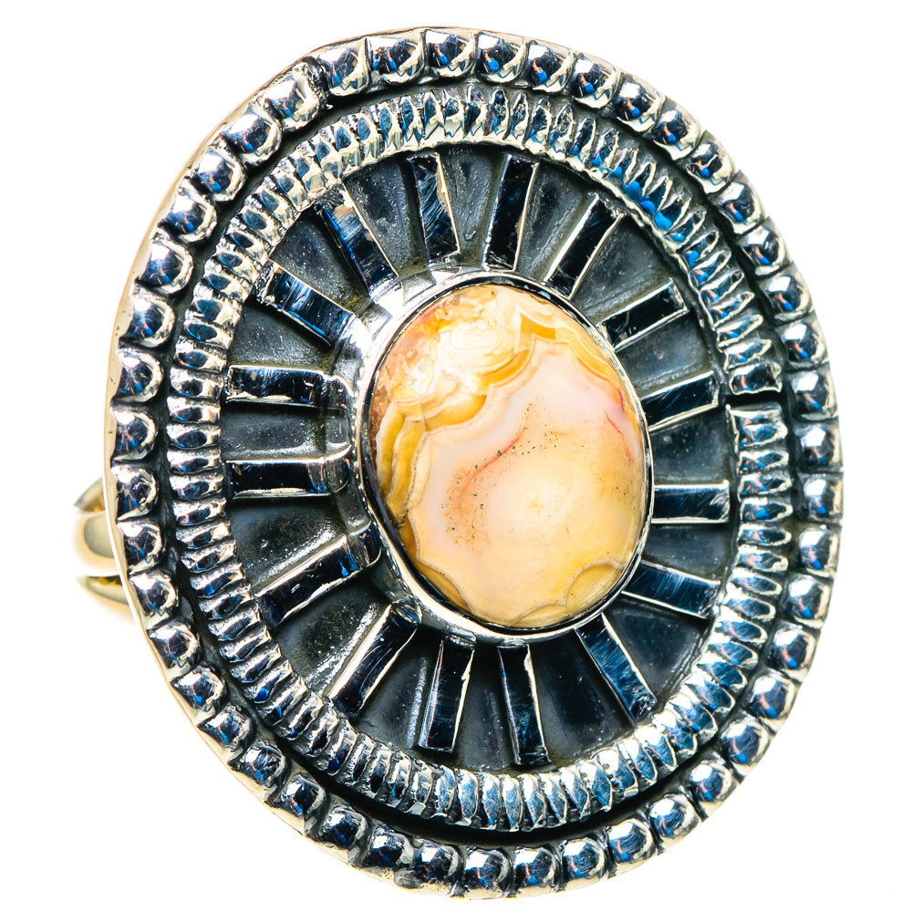 Laguna Lace Agate Rings handcrafted by Anasilvercos - RING92974