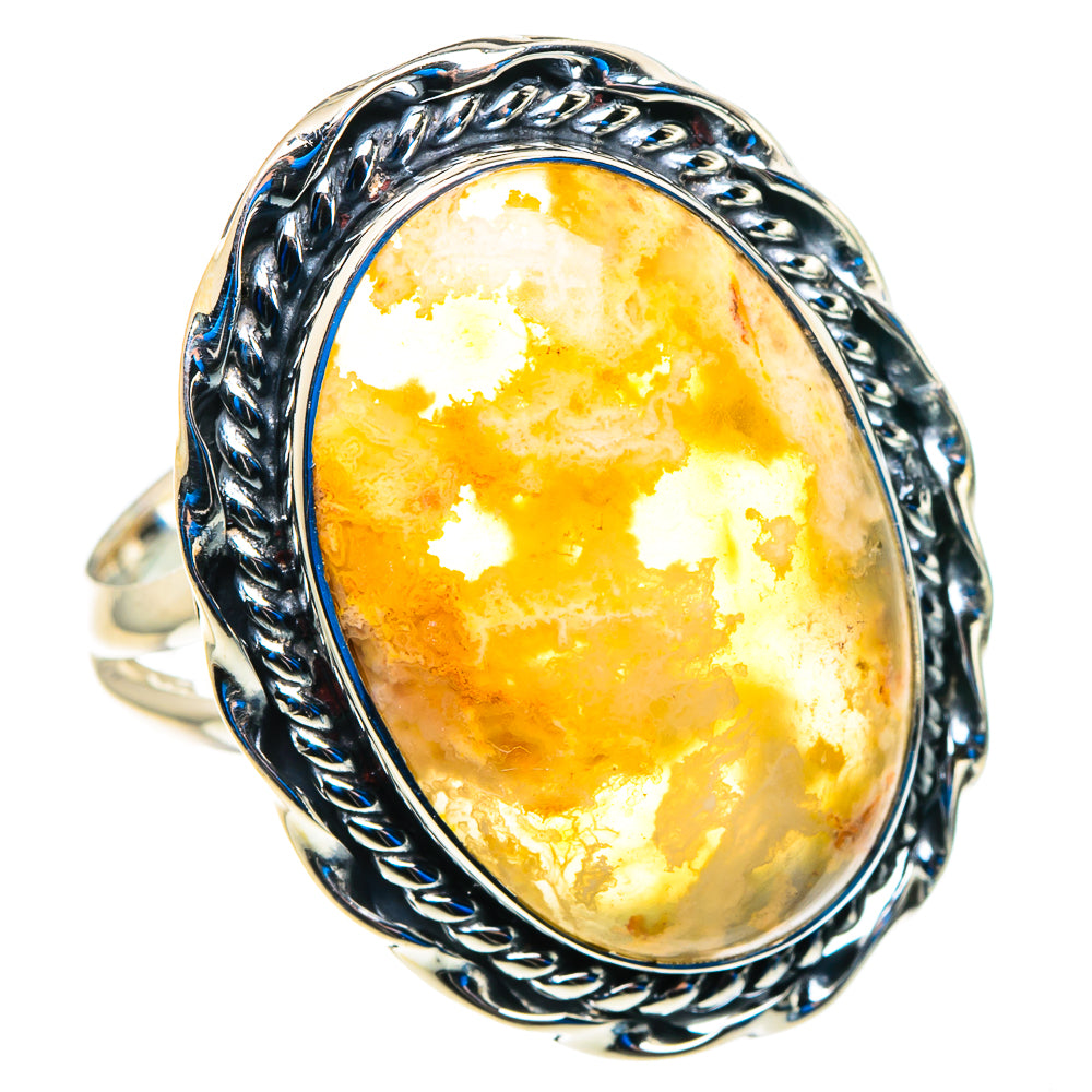 Plume Agate Rings handcrafted by Anasilvercos - RING92976