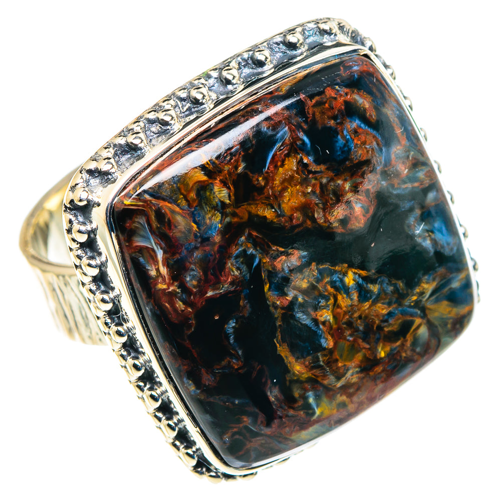 Golden Pietersite Rings handcrafted by Anasilvercos - RING92997