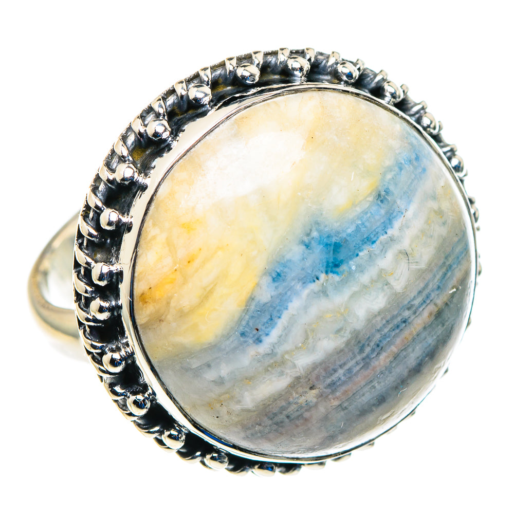 Blue Scheelite Rings handcrafted by Anasilvercos - RING93001