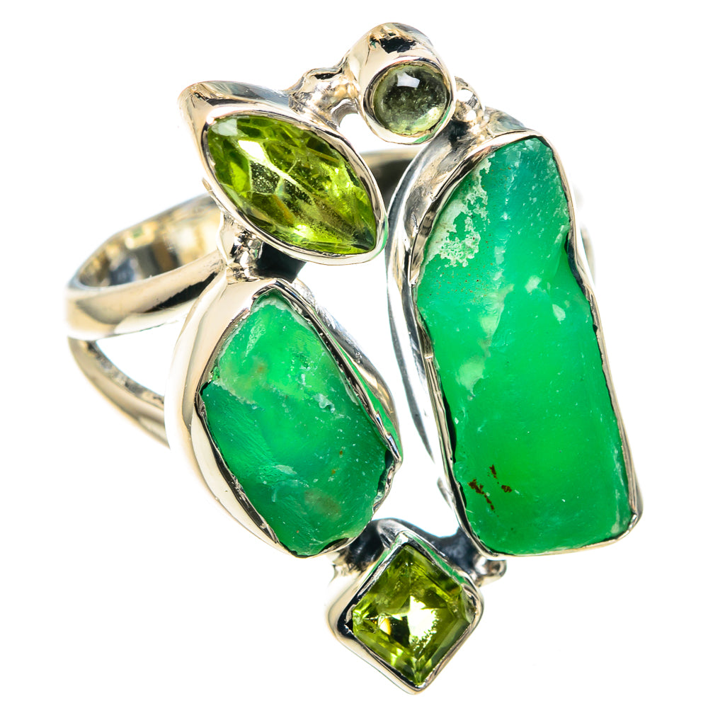 Chrysoprase Rings handcrafted by Anasilvercos - RING93025