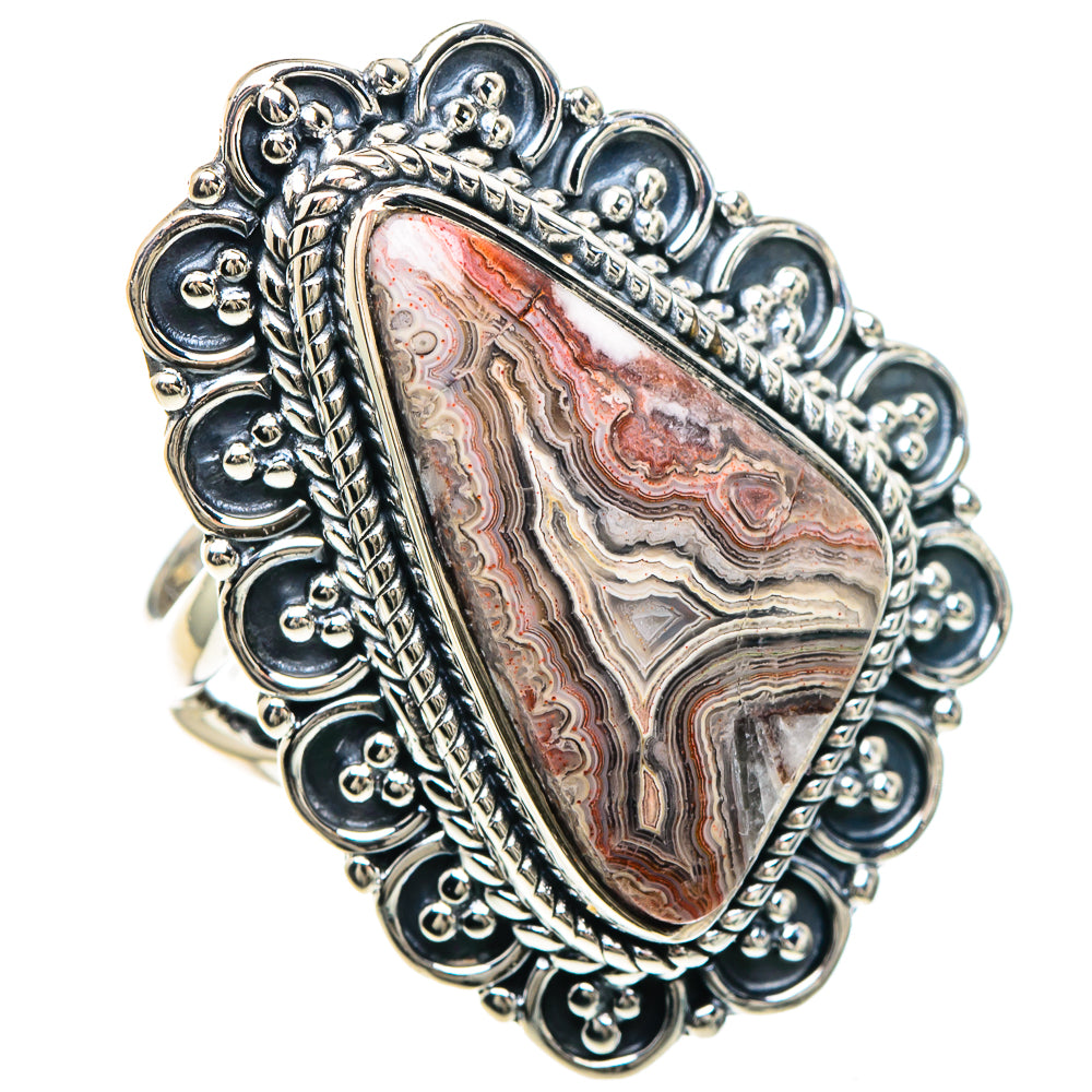 Crazy Lace Agate Rings handcrafted by Anasilvercos - RING93027 - Photo 2
