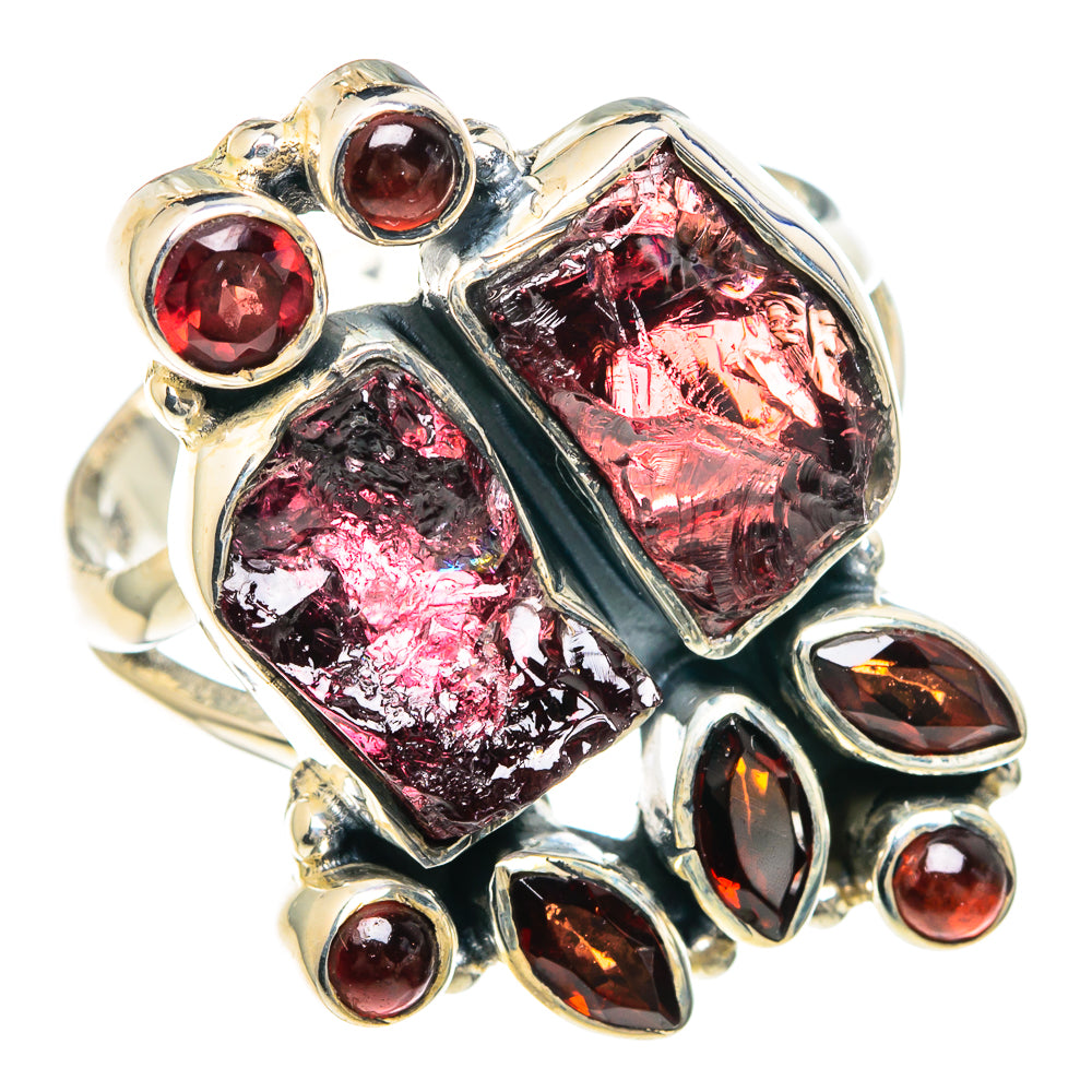 Garnet Rings handcrafted by Anasilvercos - RING93033