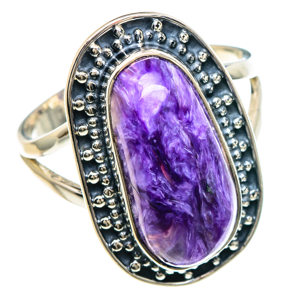 Charoite Rings handcrafted by Anasilvercos - RING93035