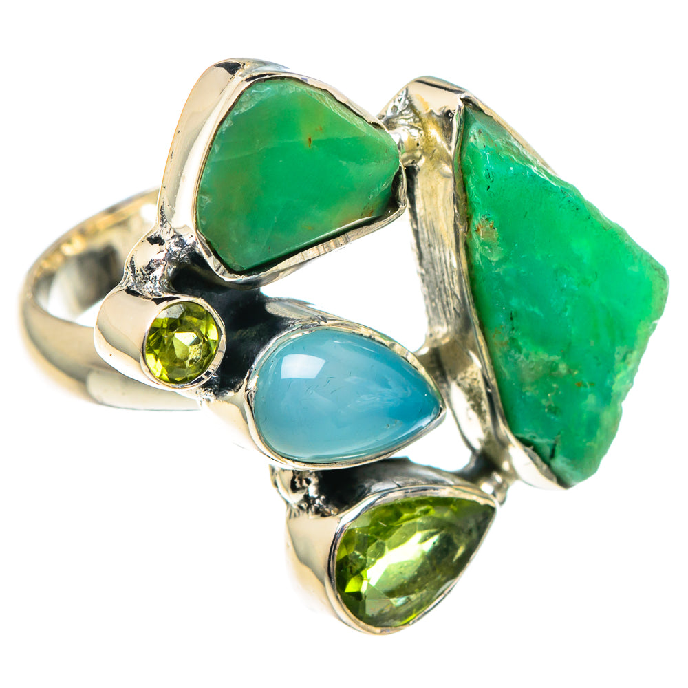 Chrysoprase Rings handcrafted by Anasilvercos - RING93050