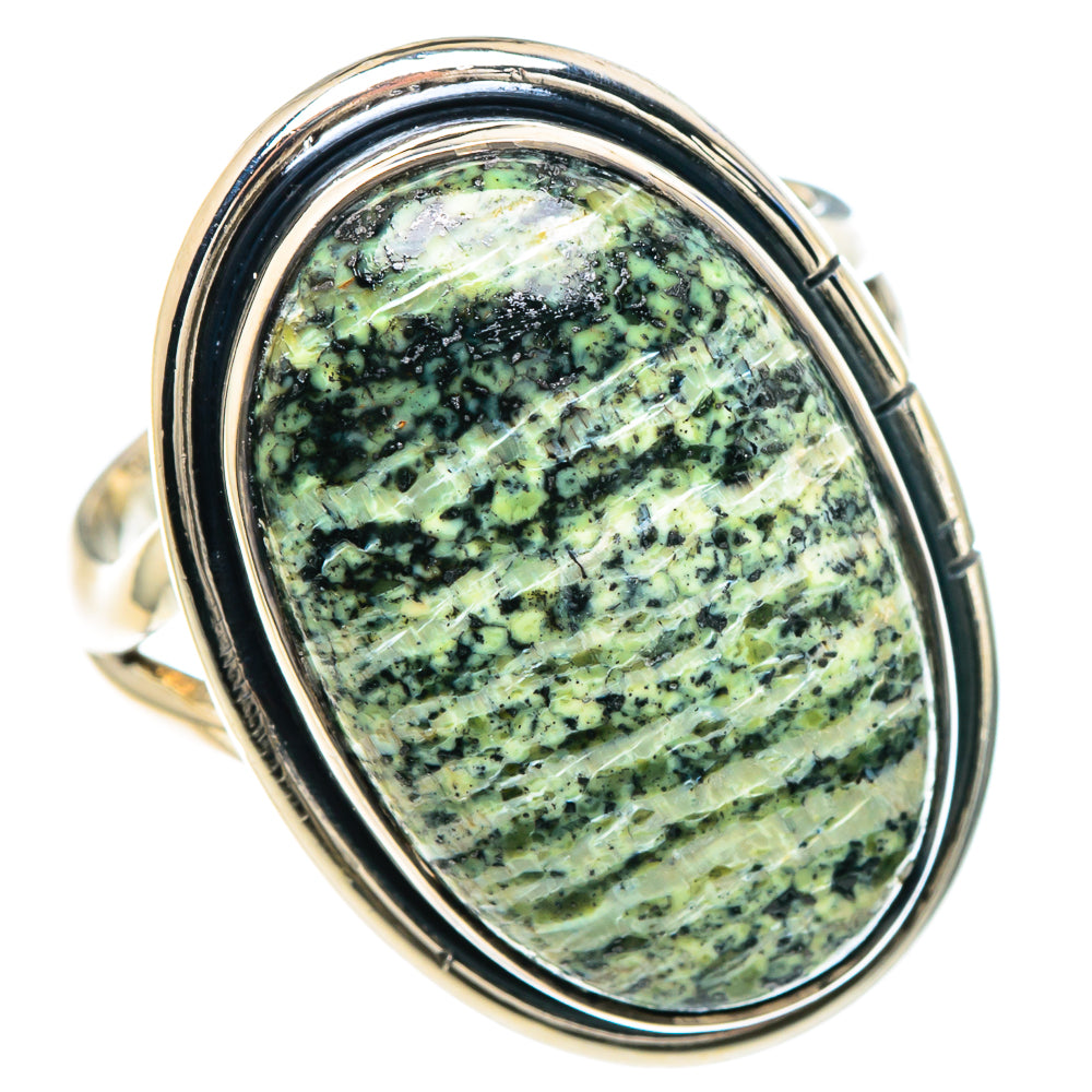 Lizard Jasper Rings handcrafted by Anasilvercos - RING93051