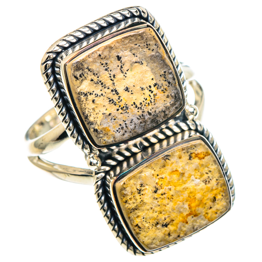 Germany Psilomelane Dendrite Rings handcrafted by Anasilvercos - RING93052