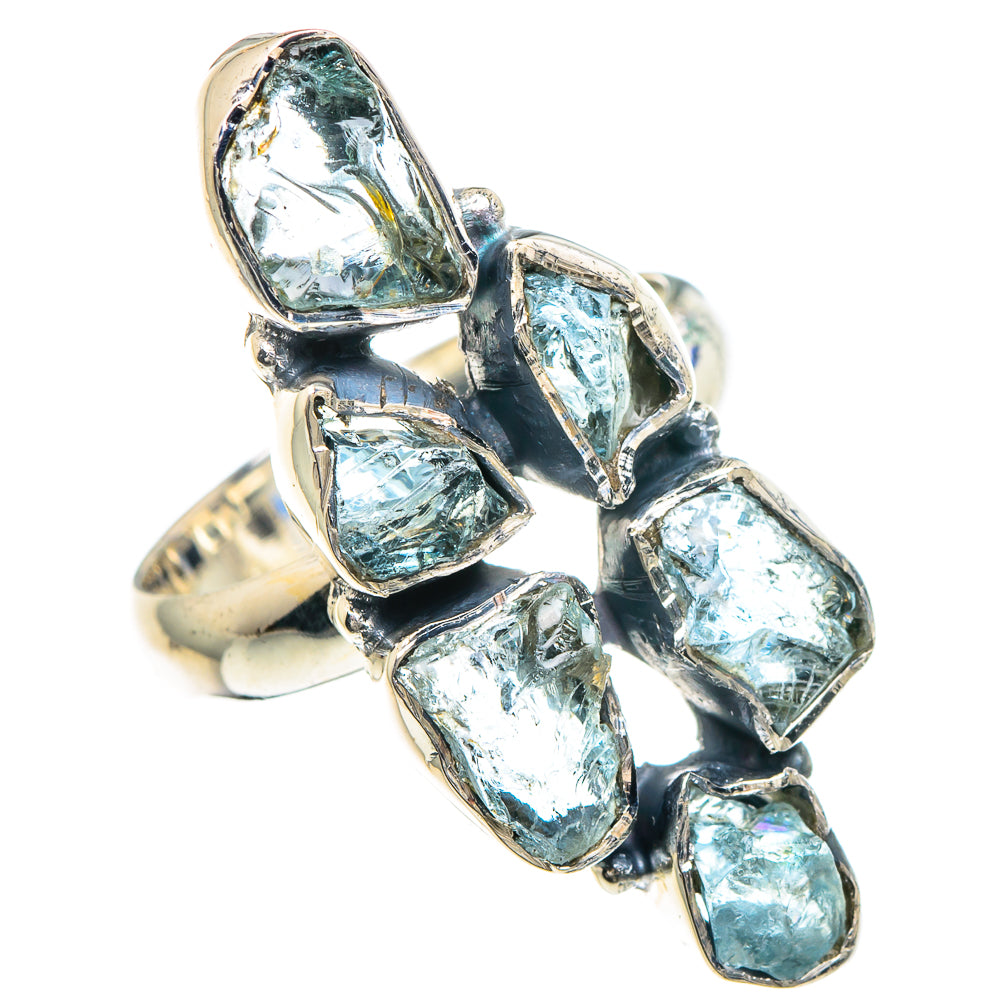 Aquamarine Rings handcrafted by Anasilvercos - RING93066
