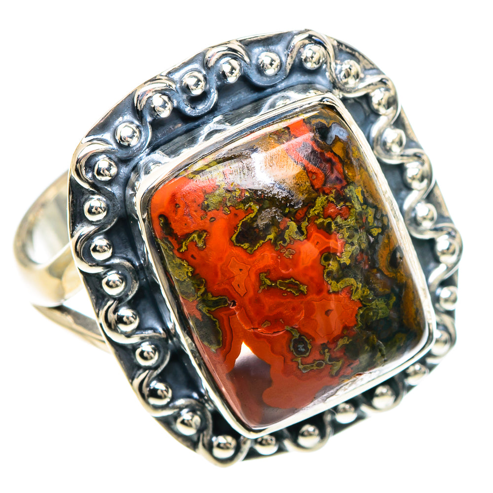 Morocco Agate Rings handcrafted by Anasilvercos - RING93071