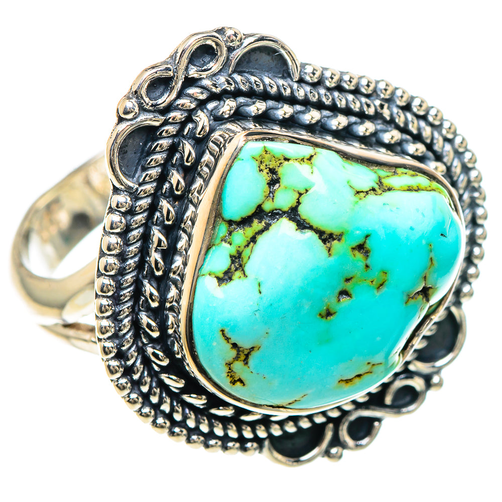Tibetan Turquoise Rings handcrafted by Anasilvercos - RING93082