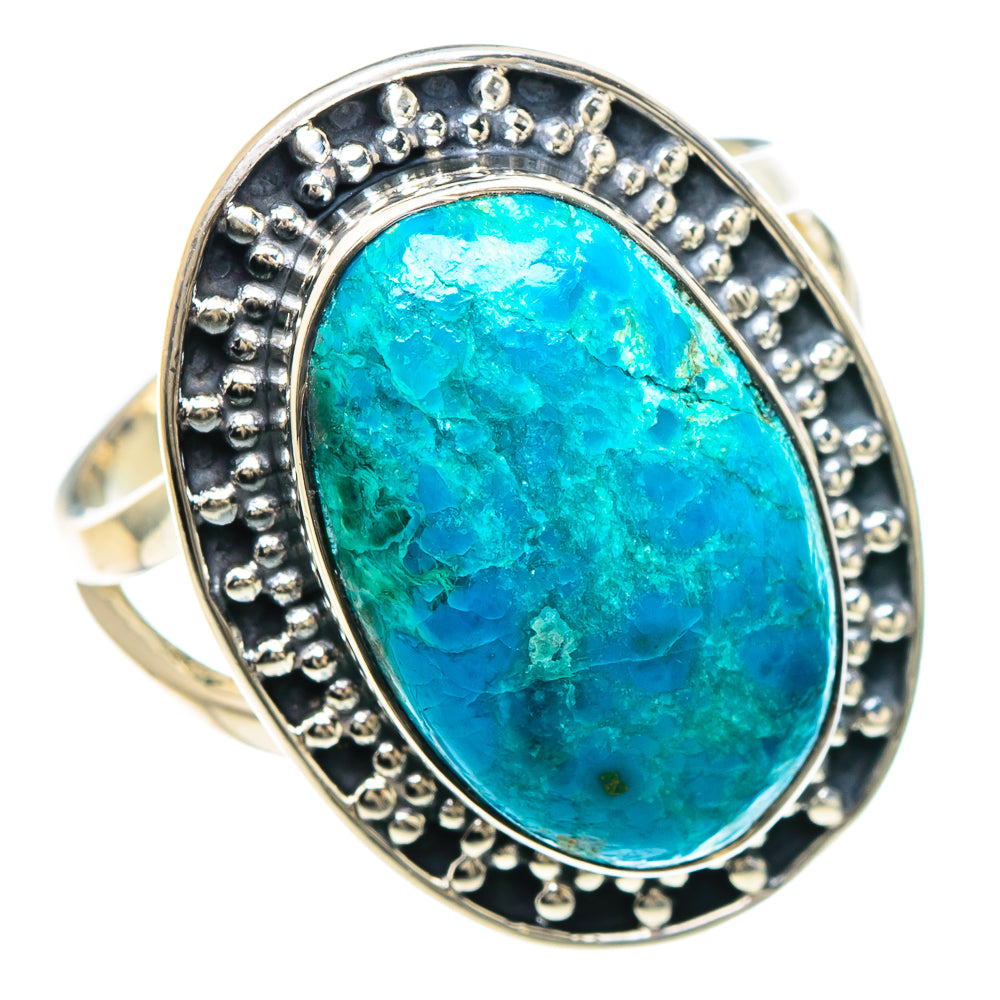 Chrysocolla Rings handcrafted by Anasilvercos - RING93096
