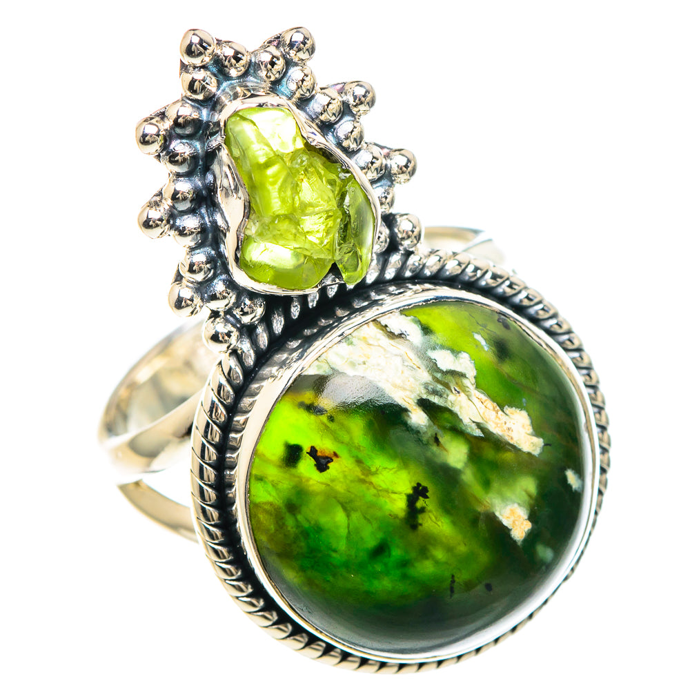 Australian Green Opal Rings handcrafted by Anasilvercos - RING93100