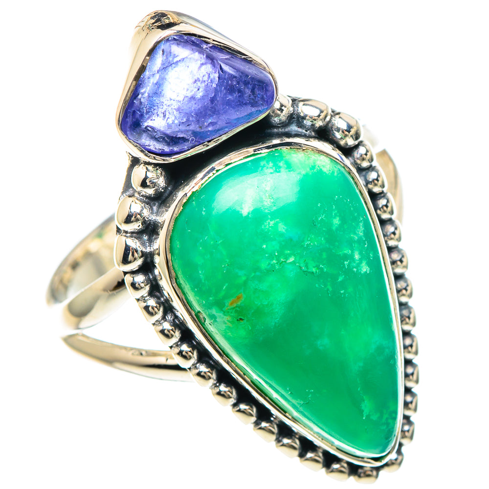 Chrysoprase Rings handcrafted by Anasilvercos - RING93102
