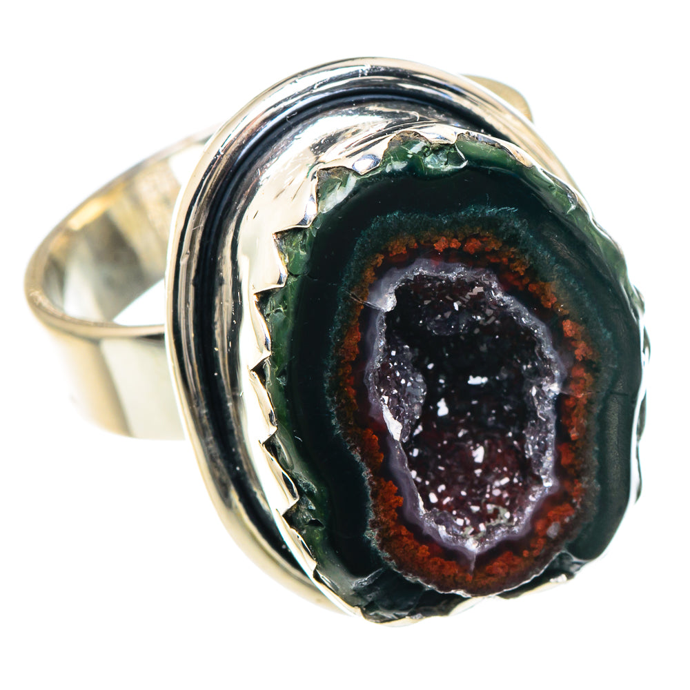 Coconut Geode Druzy Rings handcrafted by Anasilvercos - RING93103