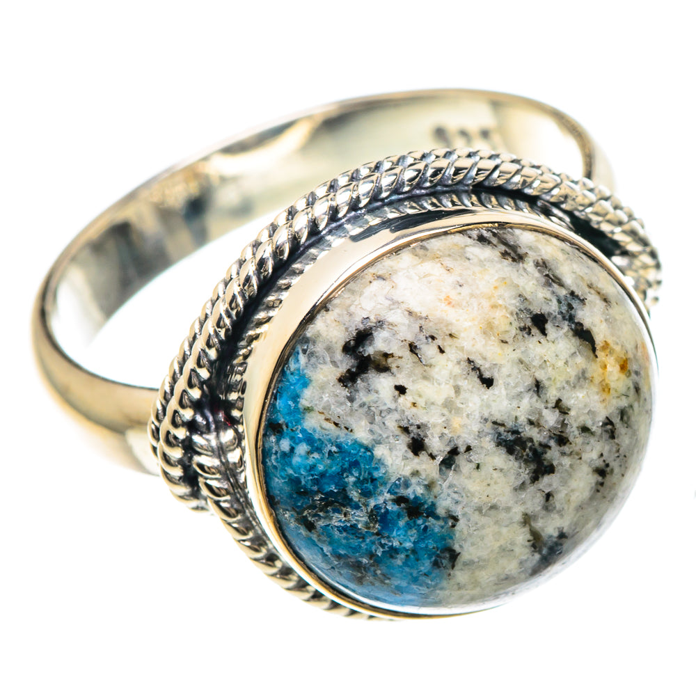K2 Blue Azurite Rings handcrafted by Anasilvercos - RING93119 - Photo 2