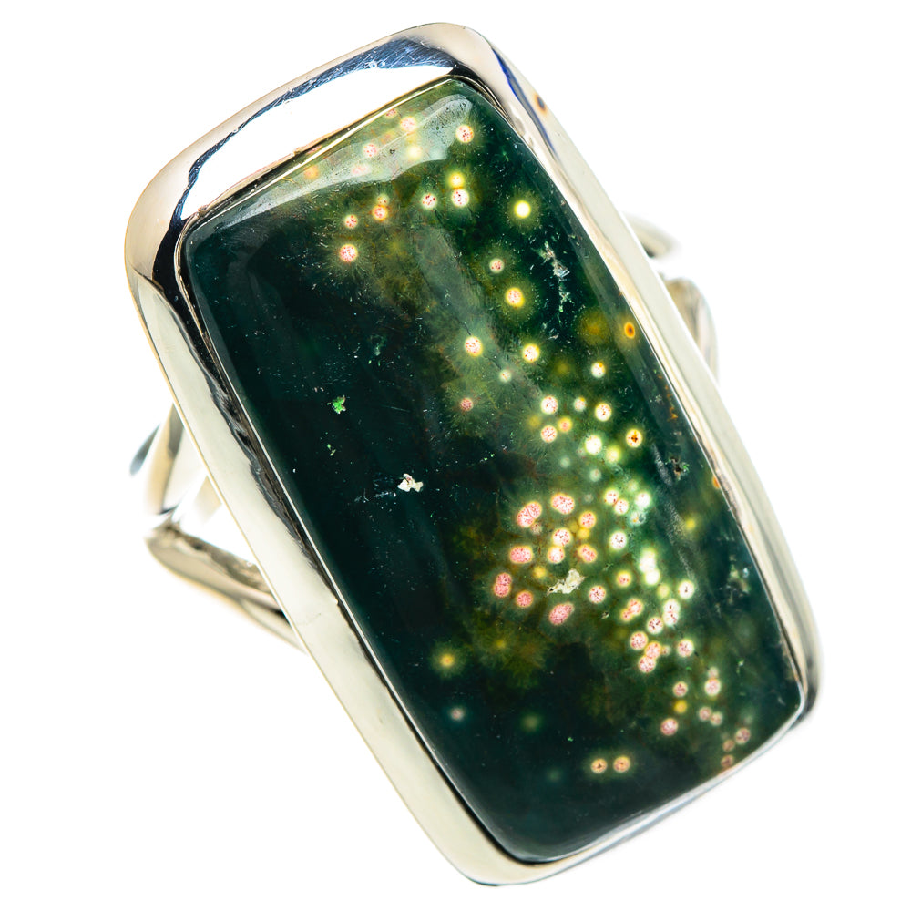 Ocean Jasper Rings handcrafted by Anasilvercos - RING93152