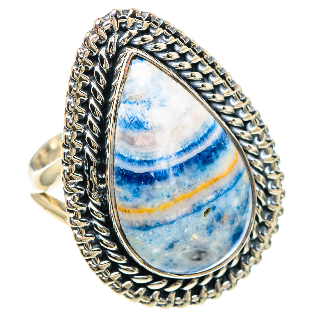Blue Scheelite Rings handcrafted by Anasilvercos - RING93177