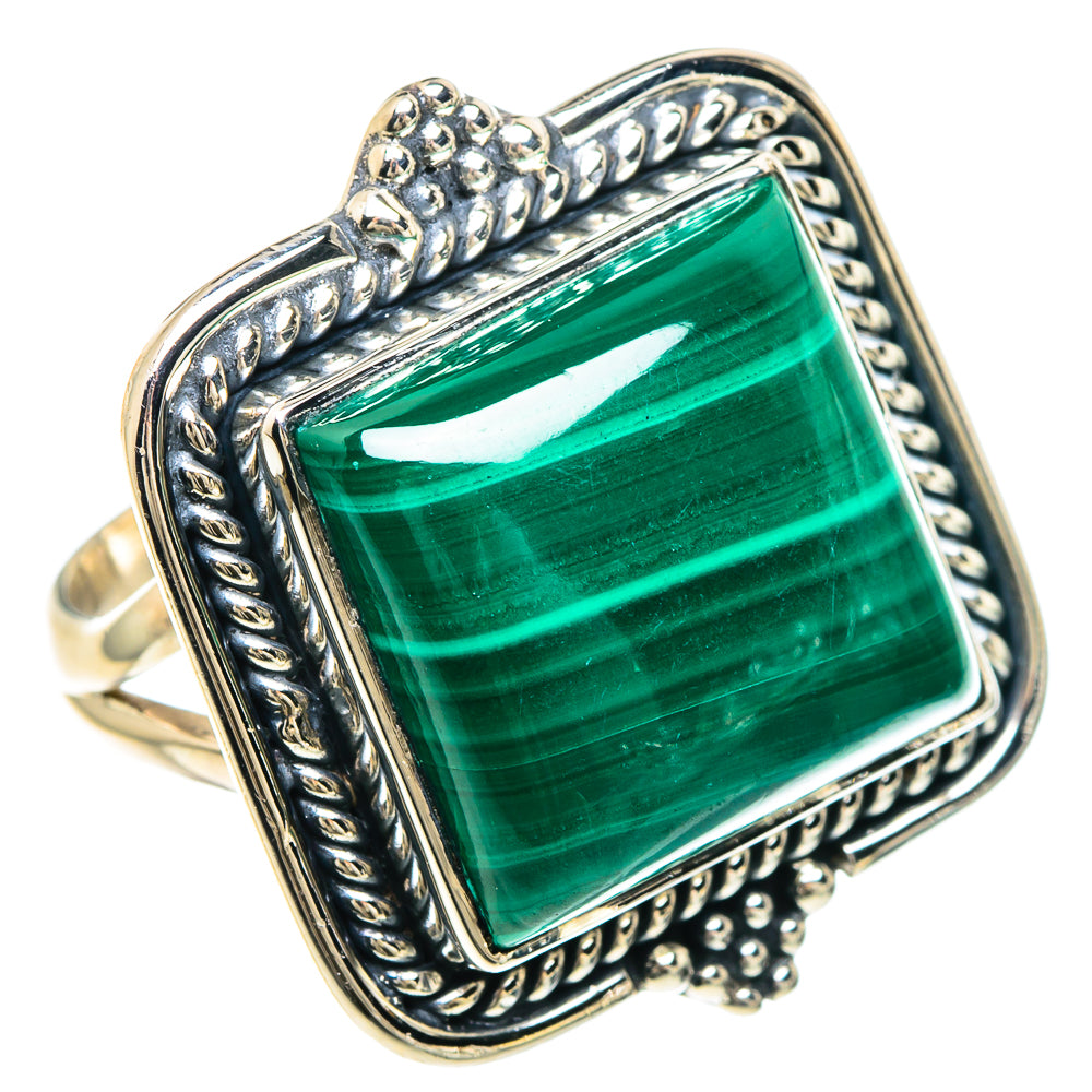Malachite Rings handcrafted by Anasilvercos - RING93181