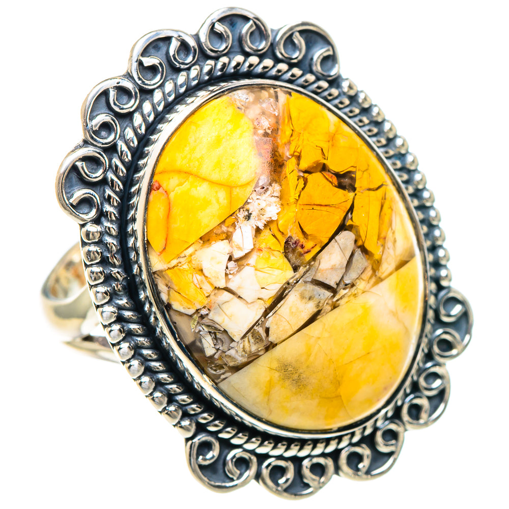 Brecciated Mookaite Rings handcrafted by Anasilvercos - RING93184 - Photo 2