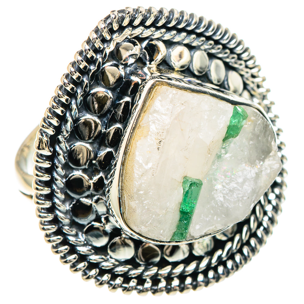 Green Tourmaline In Quartz Rings handcrafted by Anasilvercos - RING93195