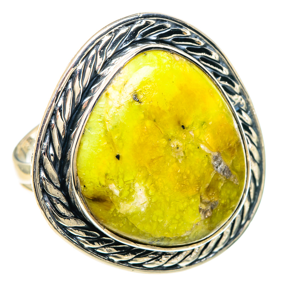 African Green Opal Rings handcrafted by Anasilvercos - RING93205