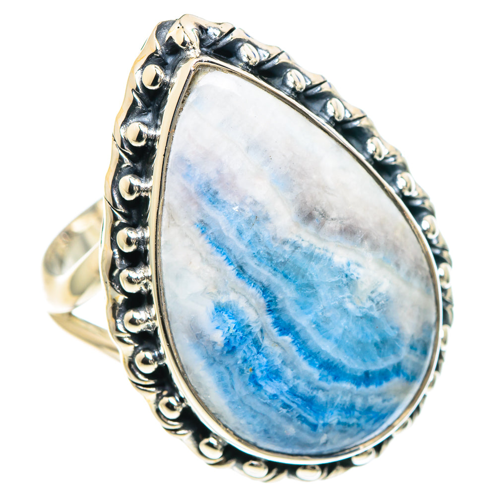 Blue Scheelite Rings handcrafted by Anasilvercos - RING93207