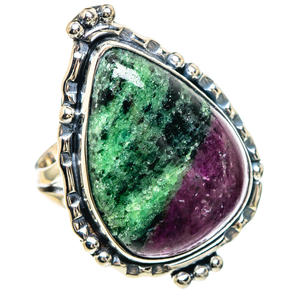 Ruby Zoisite Rings handcrafted by Anasilvercos - RING93211