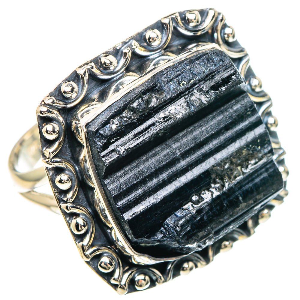 Black Tourmaline Rings handcrafted by Anasilvercos - RING93228 - Photo 2