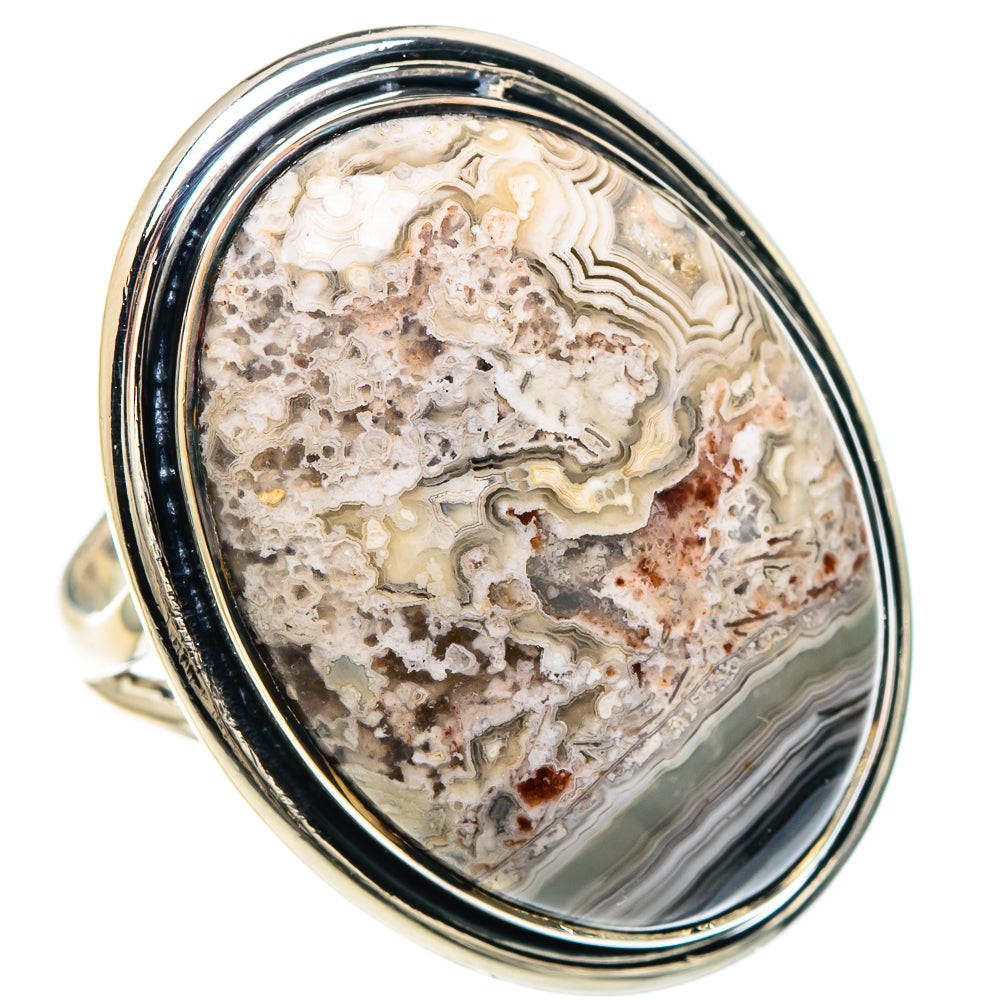 Laguna Lace Agate Rings handcrafted by Anasilvercos - RING93229