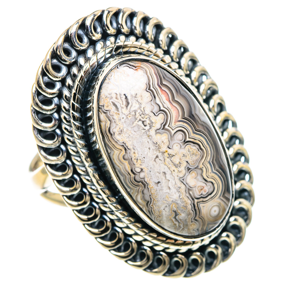 Laguna Lace Agate Rings handcrafted by Anasilvercos - RING93230 - Photo 2