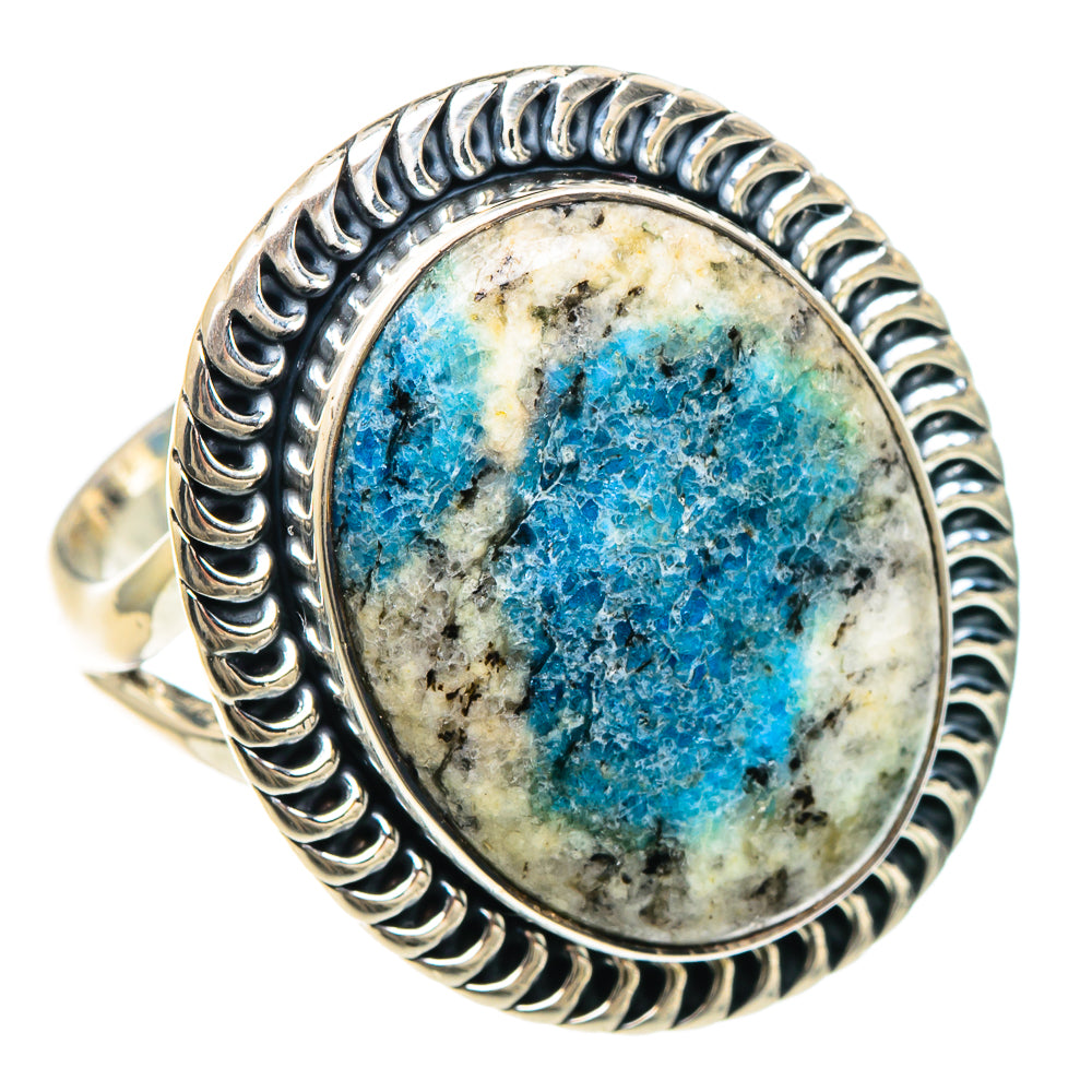 K2 Blue Azurite Rings handcrafted by Anasilvercos - RING93240 - Photo 2
