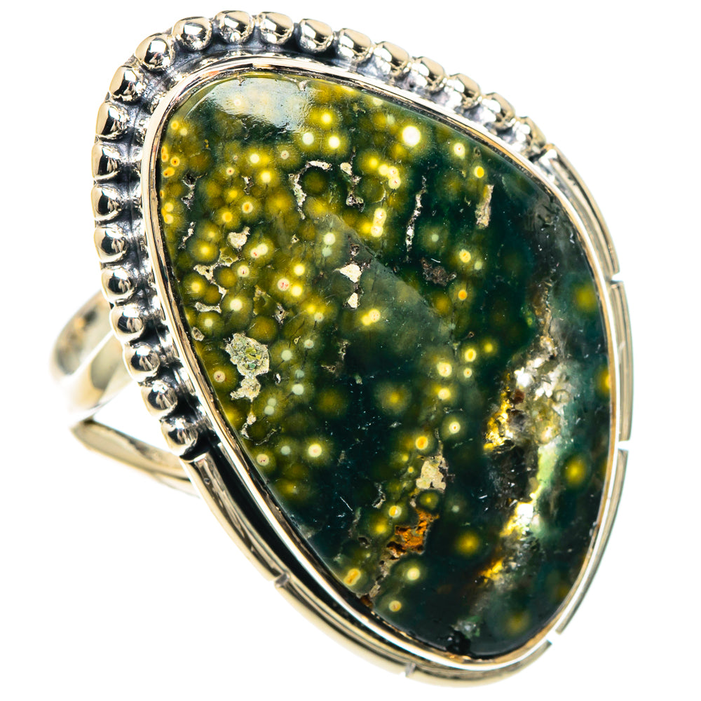 Ocean Jasper Rings handcrafted by Anasilvercos - RING93247