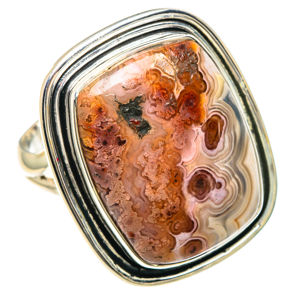 Crazy Lace Agate Rings handcrafted by Anasilvercos - RING93251