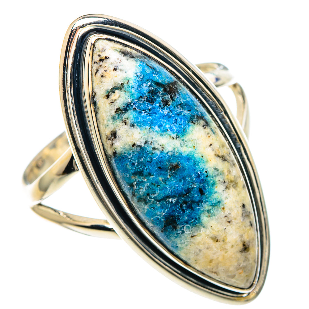 K2 Blue Azurite Rings handcrafted by Anasilvercos - RING93265