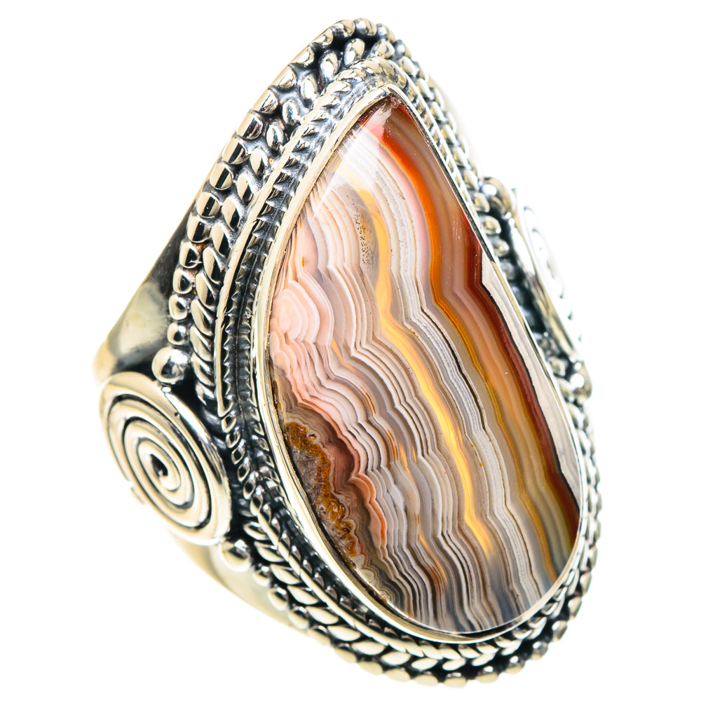 Crazy Lace Agate Rings handcrafted by Anasilvercos - RING93294