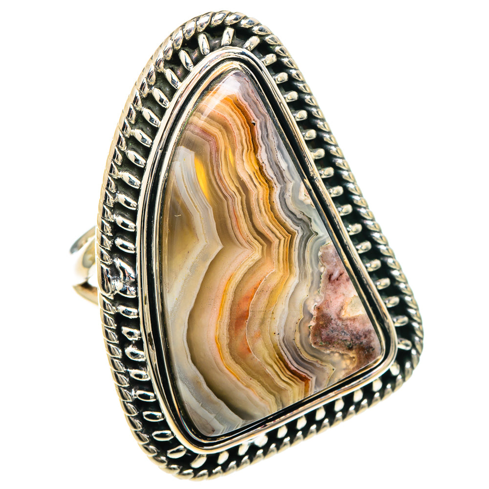 Laguna Lace Agate Rings handcrafted by Anasilvercos - RING93307
