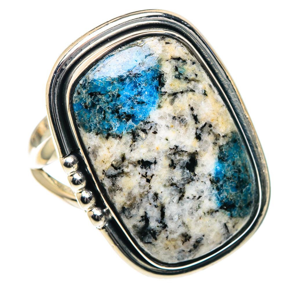 K2 Blue Azurite Rings handcrafted by Anasilvercos - RING93320