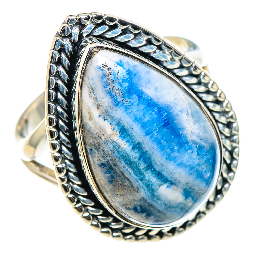 Blue Scheelite Rings handcrafted by Anasilvercos - RING93322