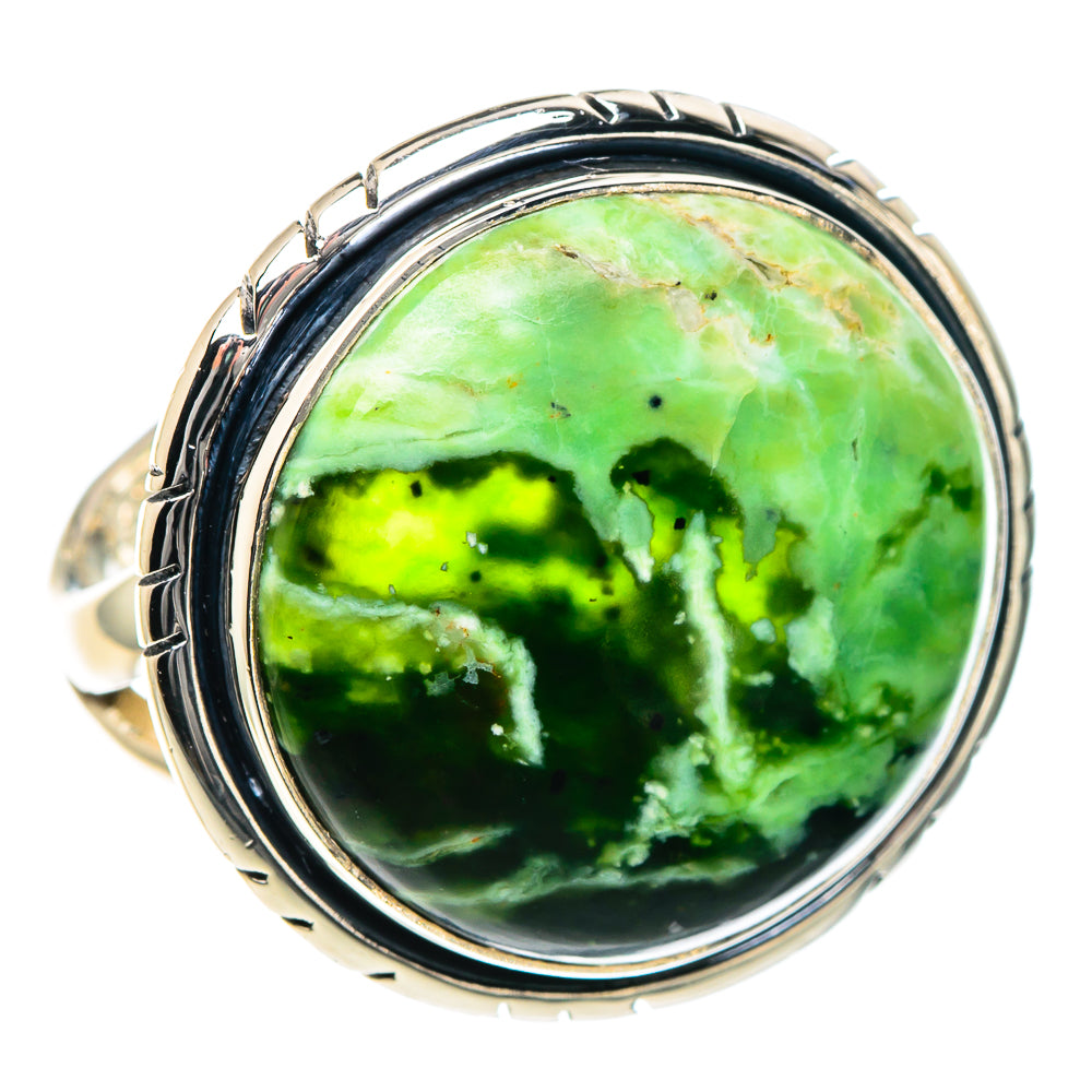 Australian Green Opal Rings handcrafted by Anasilvercos - RING93323