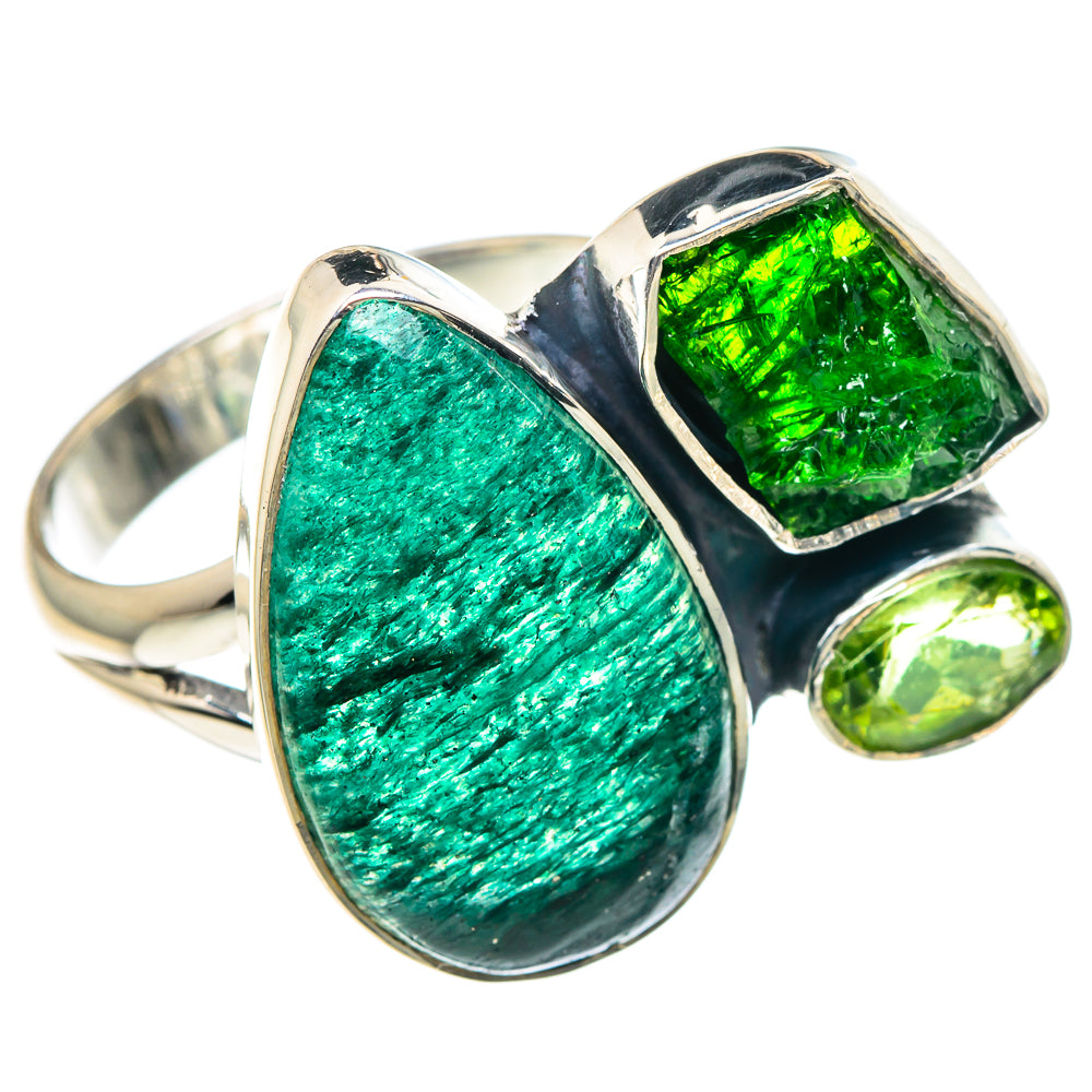 Green Aventurine Rings handcrafted by Anasilvercos - RING93324