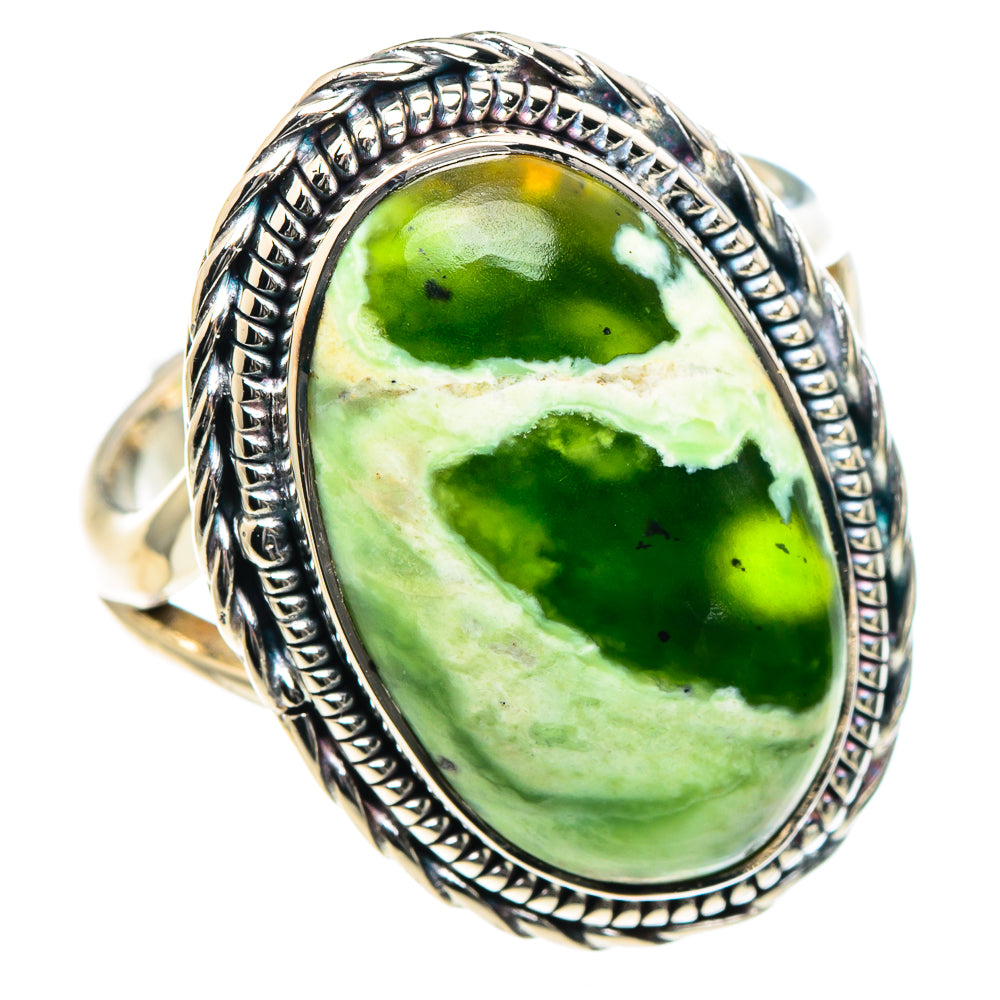 Australian Green Opal Rings handcrafted by Anasilvercos - RING93345