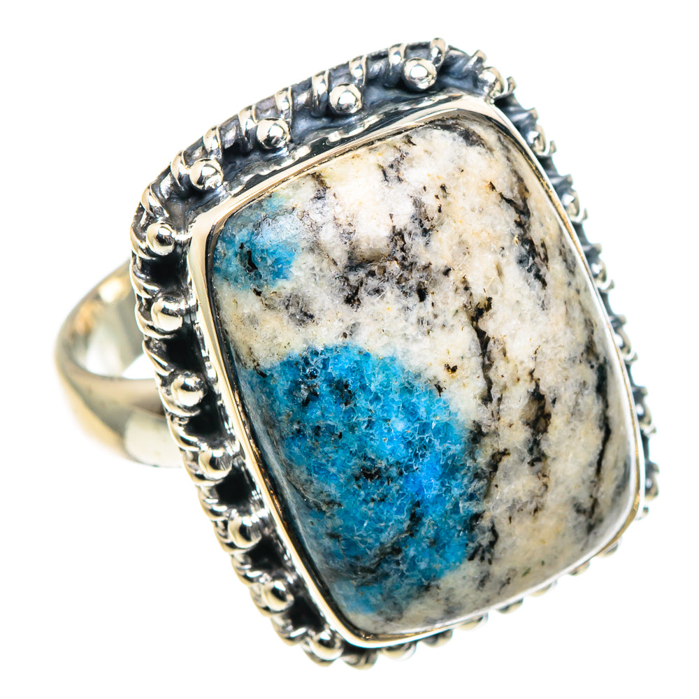 K2 Blue Azurite Rings handcrafted by Anasilvercos - RING93359 - Photo 2